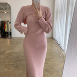 ボレロニットワンピース