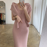 ボレロニットワンピース