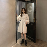 モノトーンシャツワンピース