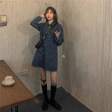 デニムポロワンピース