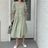 ピンタックシャツワンピース