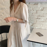 ピンタックシャツワンピース