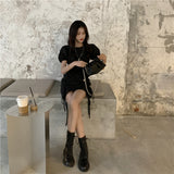 パフスリーブタイトワンピース