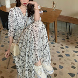 ウエストギャザーパターンワンピース