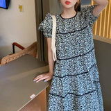 スモールフラワーパフスリワンピース