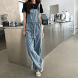 リボンウエストデニムオーバーオール