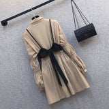 バックリボンビスチェ付きシャツワンピース