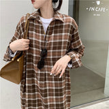 タータンチェックストレートワンピース