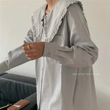 フリルカラーストレートミニワンピース