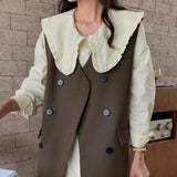 フリルカラーストレートミニワンピース