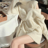 ストラップレスハイネックセーターワンピース