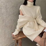 ストラップレスハイネックセーターワンピース