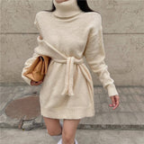 ストラップレスハイネックセーターワンピース