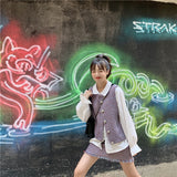 チェックベスト&フリンジスカート&ブラウスセットアップ