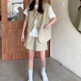 ノースリーブジャケットセットアップ