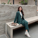 オーバージャケット&ハイウェストパンツ