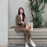 オーバージャケット&ハイウェストパンツ