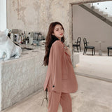 オーバージャケット&ハイウェストパンツ