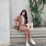 オーバージャケット&ハイウェストパンツ