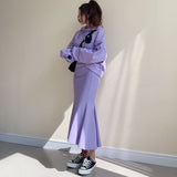 パーカー&マーメイドスカートセットアップ