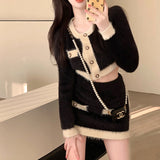 ヴィンテージバイカラーシャギーニットセットアップ