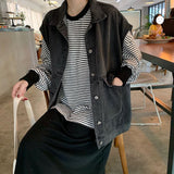 オーバーデニムベスト