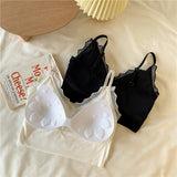 シフォンレースフリルビスチェ