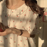 サッカーパフスリーブワンピース/ルームウェア