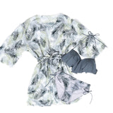 リーフ柄ビキニ3点セット水着