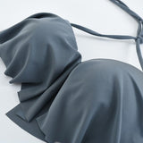 リーフ柄ビキニ3点セット水着