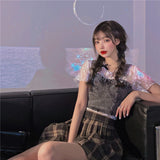 デニムデザインビスチェ(レースインナー付き)