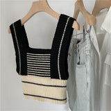 バイカラーニットベスト/タンク