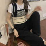 バイカラーニットベスト/タンク