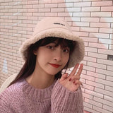 リバーシブルボアバケットハット【ユニセックス】