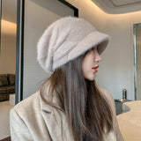 アンゴラブレンドニット帽