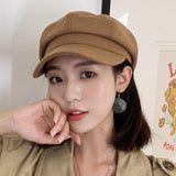 ウールブレンドキャスケット/キャップ