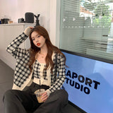 チェックカーディガン&タンク