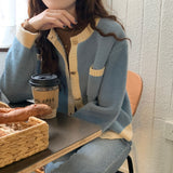 バイカラーショート丈カーディガン