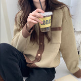 バイカラーショート丈カーディガン