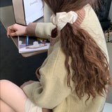 バイカラーショート丈カーディガン