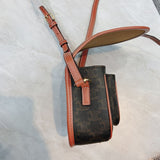 パターンキャンバスショルダーバッグ