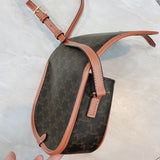 パターンキャンバスショルダーバッグ