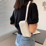 スクエア編み込みバック