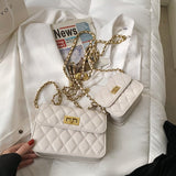 GOLDボールチェーンキルティングバッグ