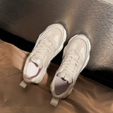 クリーミーホワイト厚底スニーカー