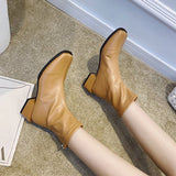 シンプルスクエアブーツ