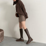 ローヒール軽量ロングブーツ