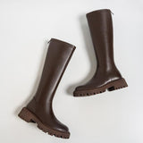 ローヒール軽量ロングブーツ