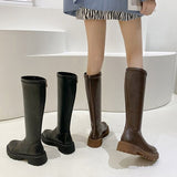 ローヒール軽量ロングブーツ