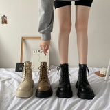 厚底レースアップシューズ